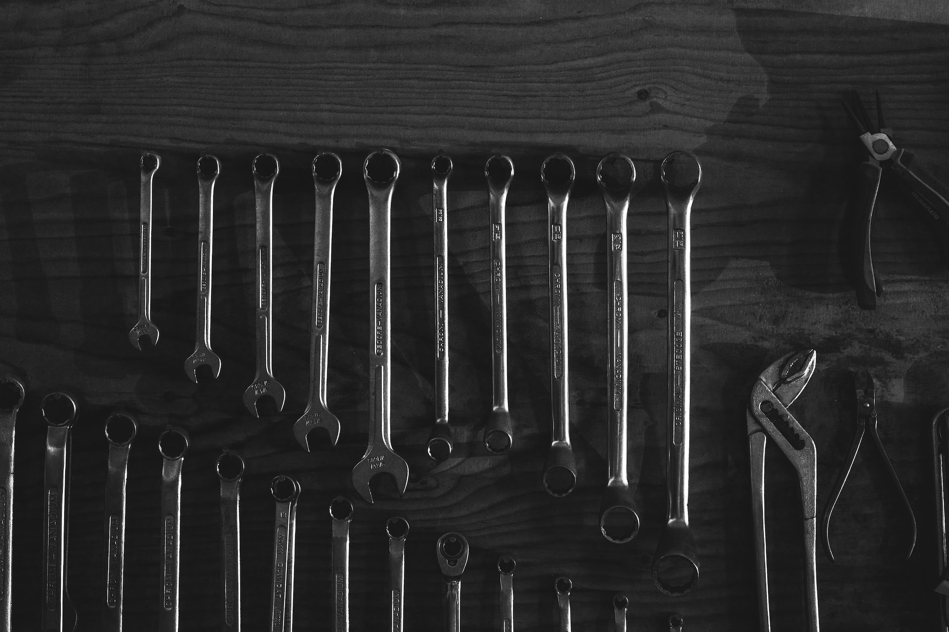 A set of wrenches