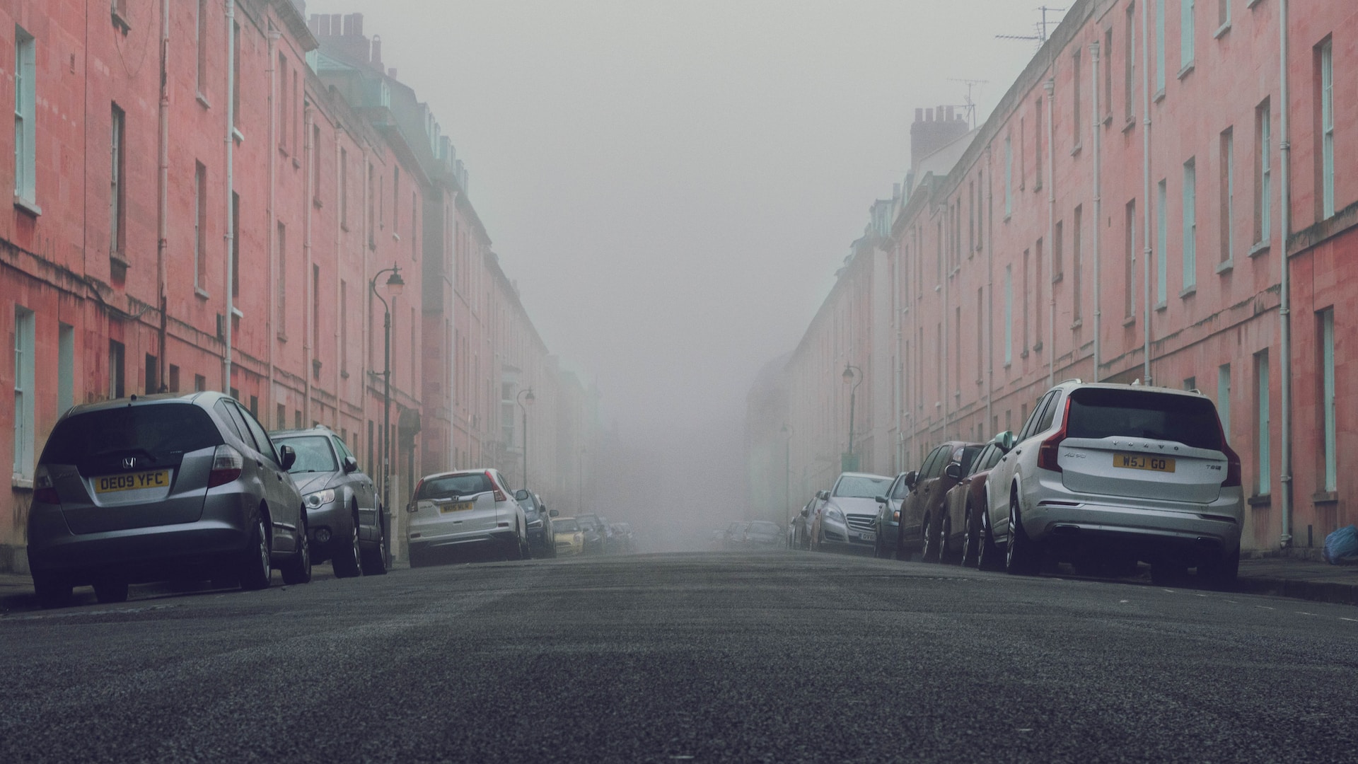 A foggy street
