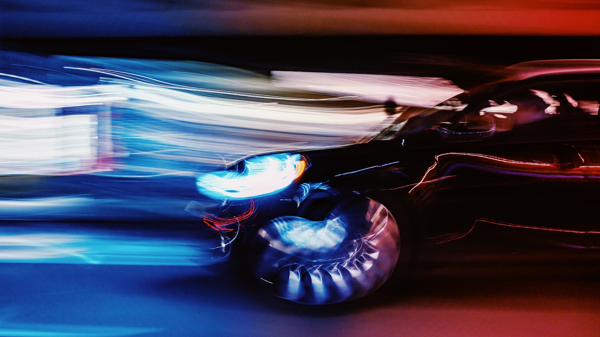 A blurred image of a car