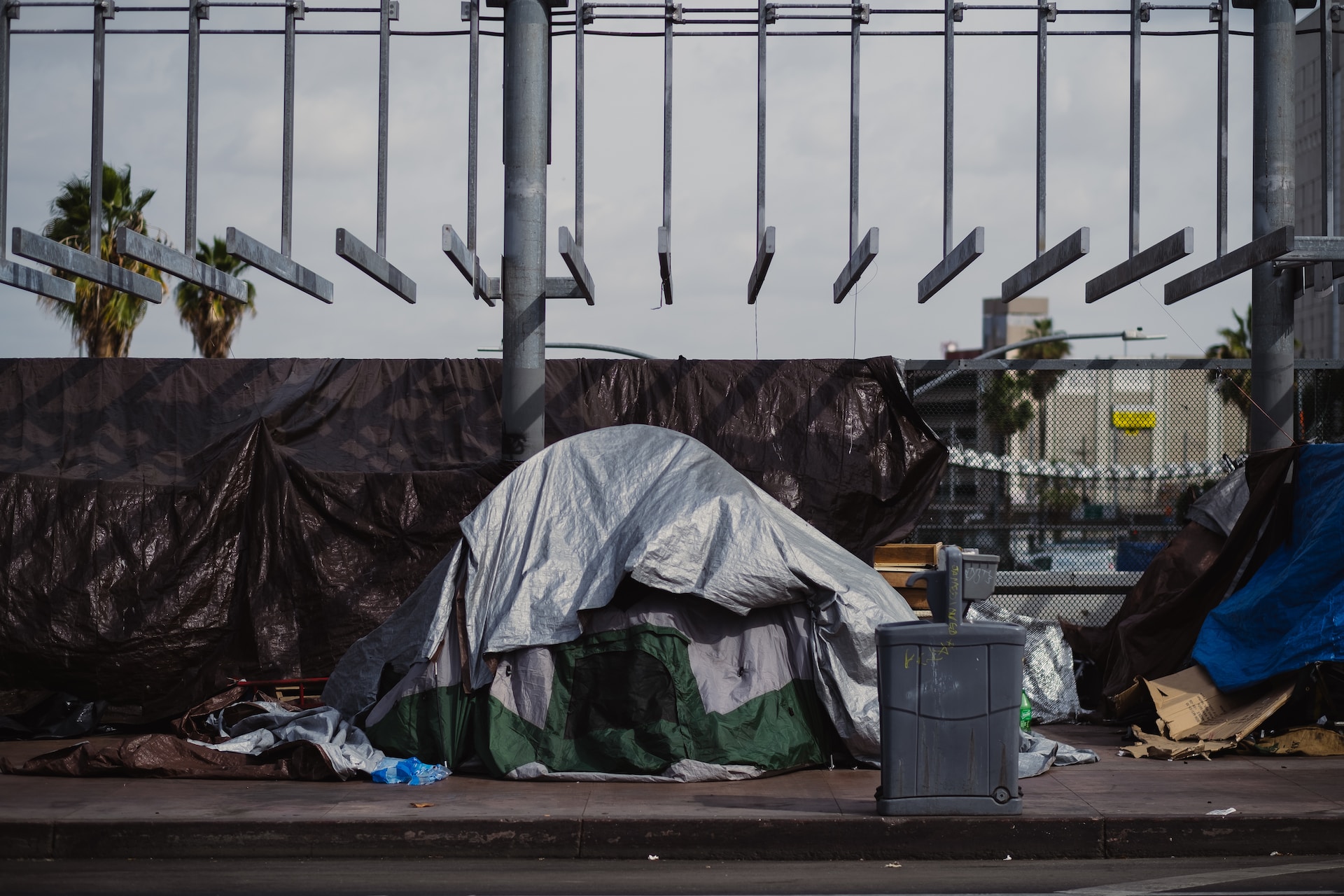 A tent on the street