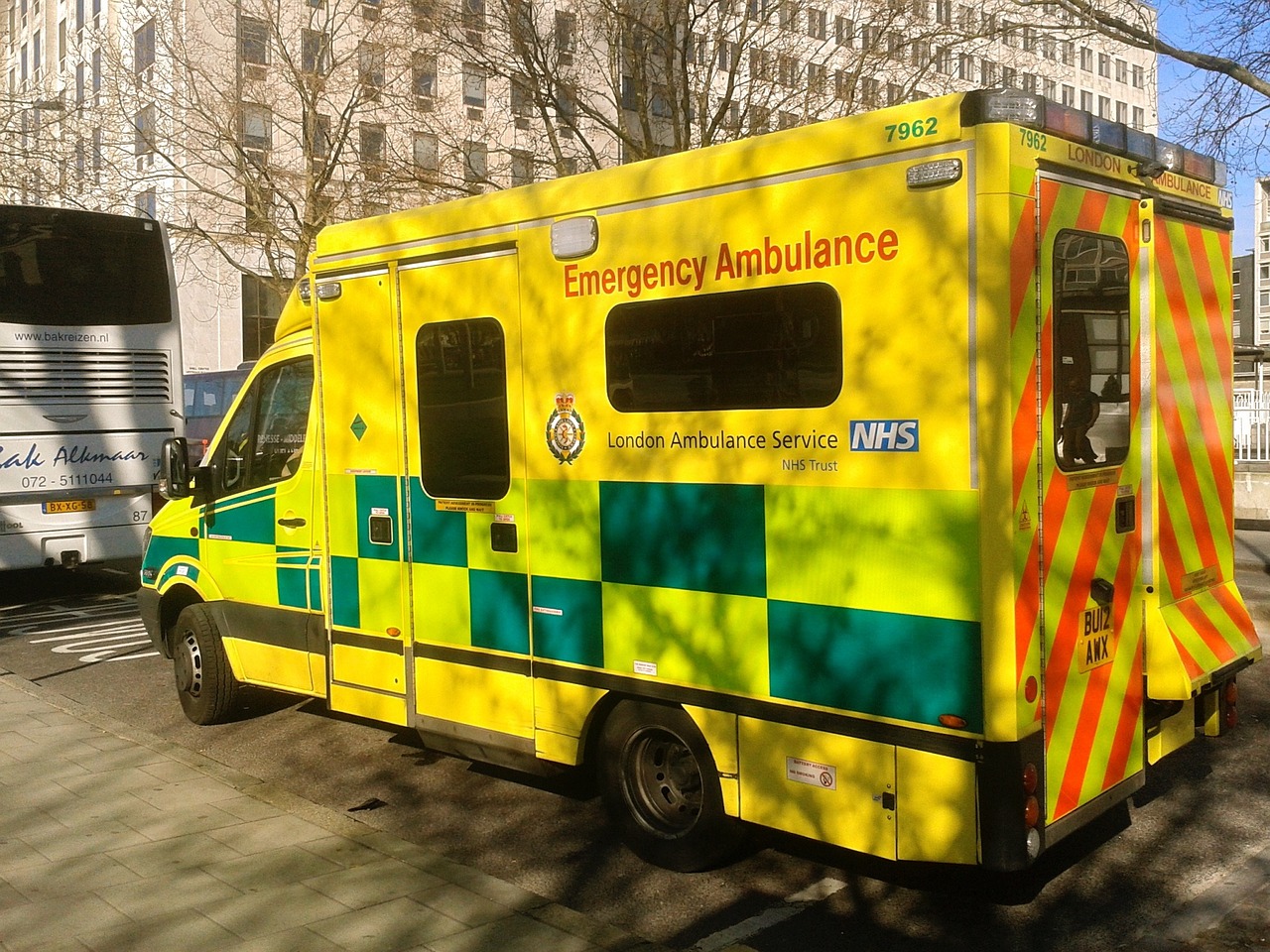 A parked ambulance