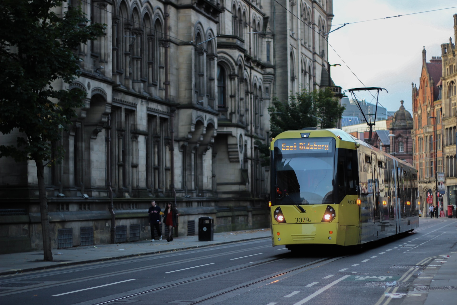 A tram in Manchester
