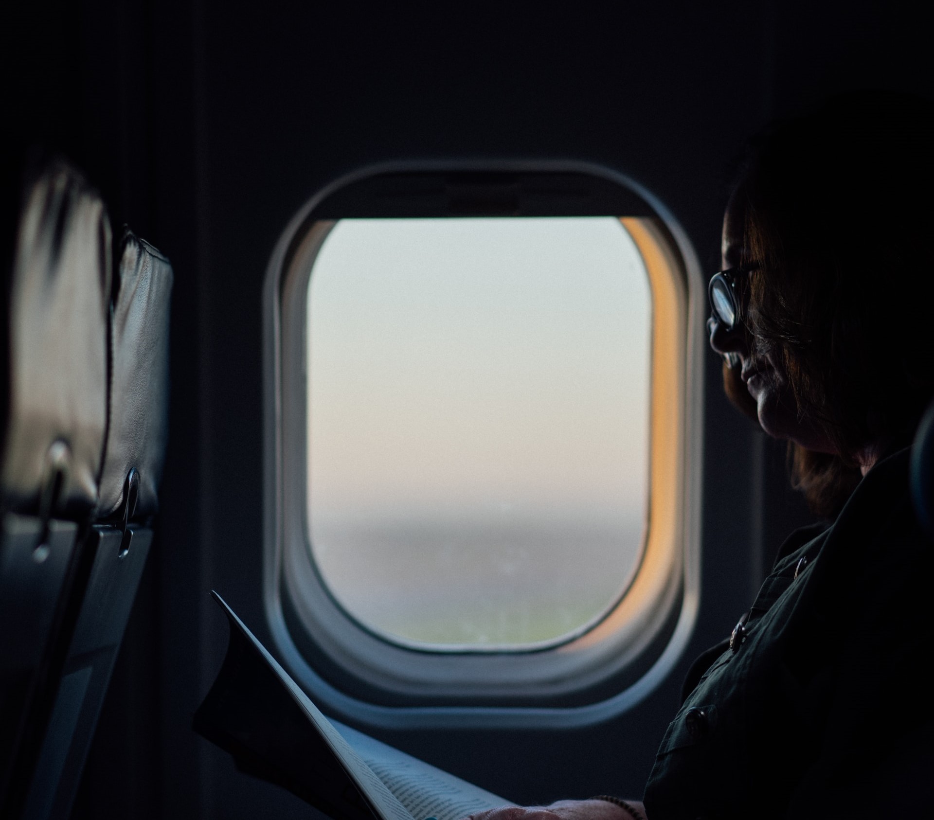 A plane window