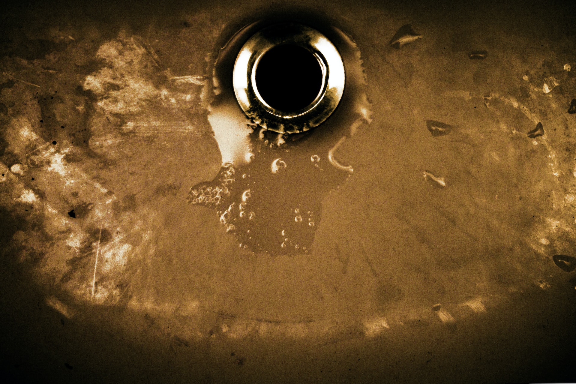 An empty kitchen sink