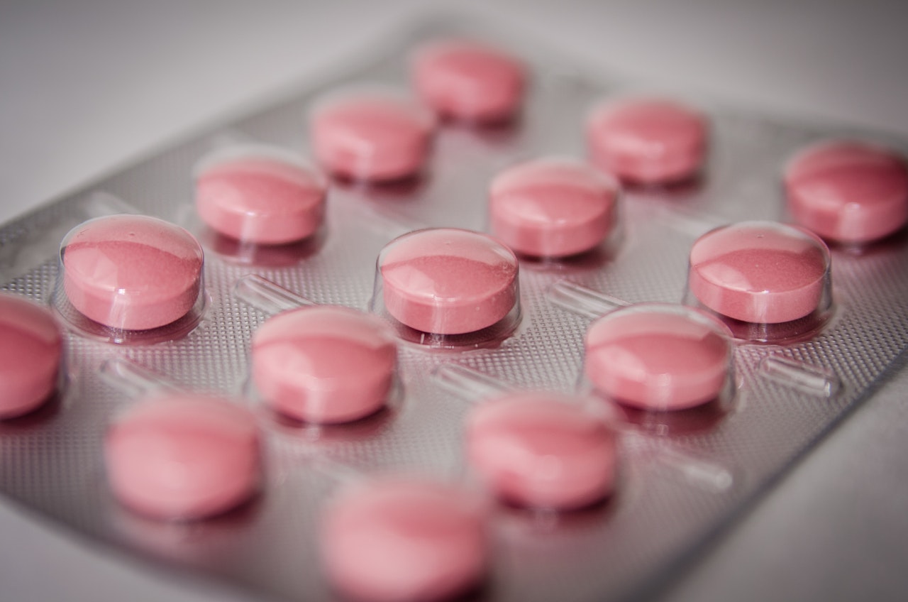 pink pills in packaging