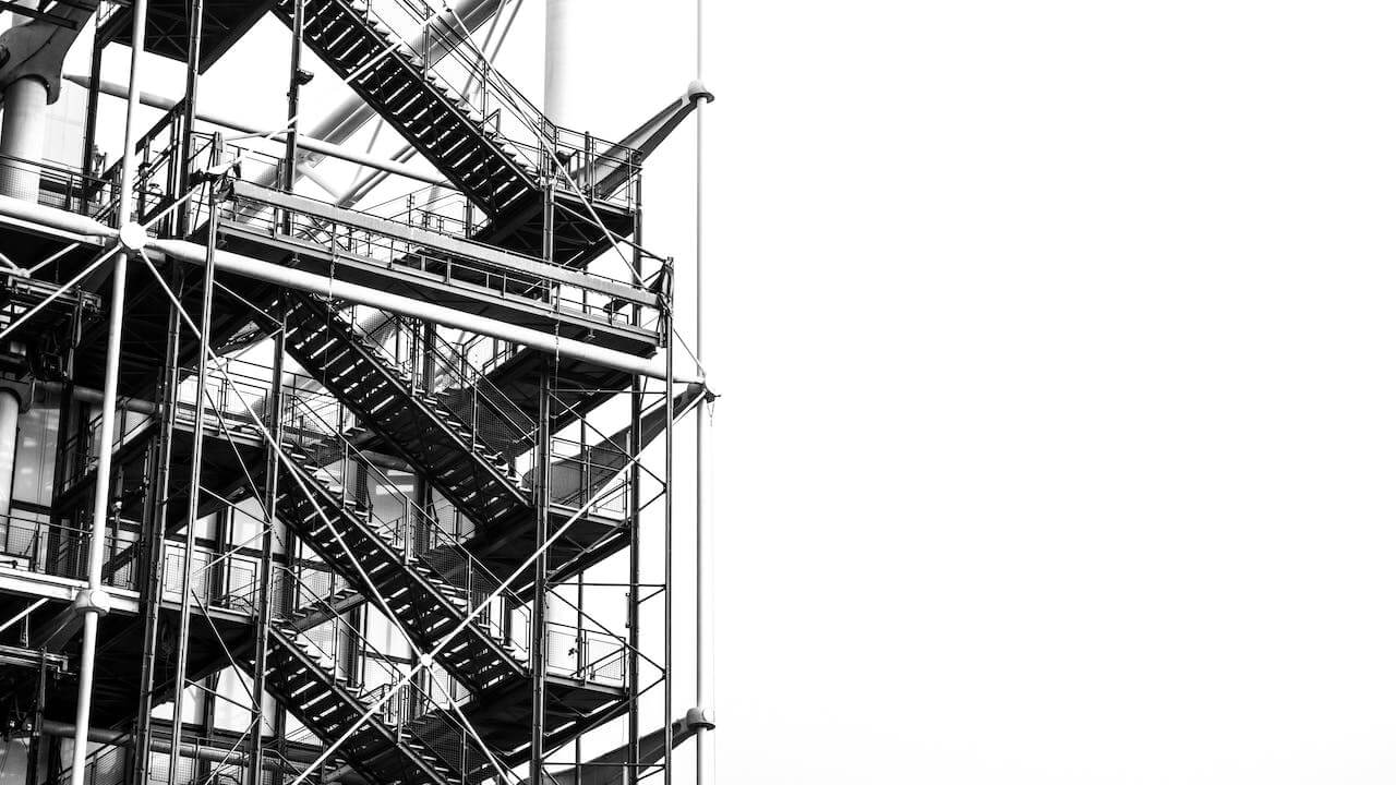 Black and white scaffolding